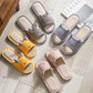 Cotton Linen Slippers Home Indoor Linen Slippers Female Spring and Autumn Non-slip Net Celebrity Cute Thick-soled Slippers