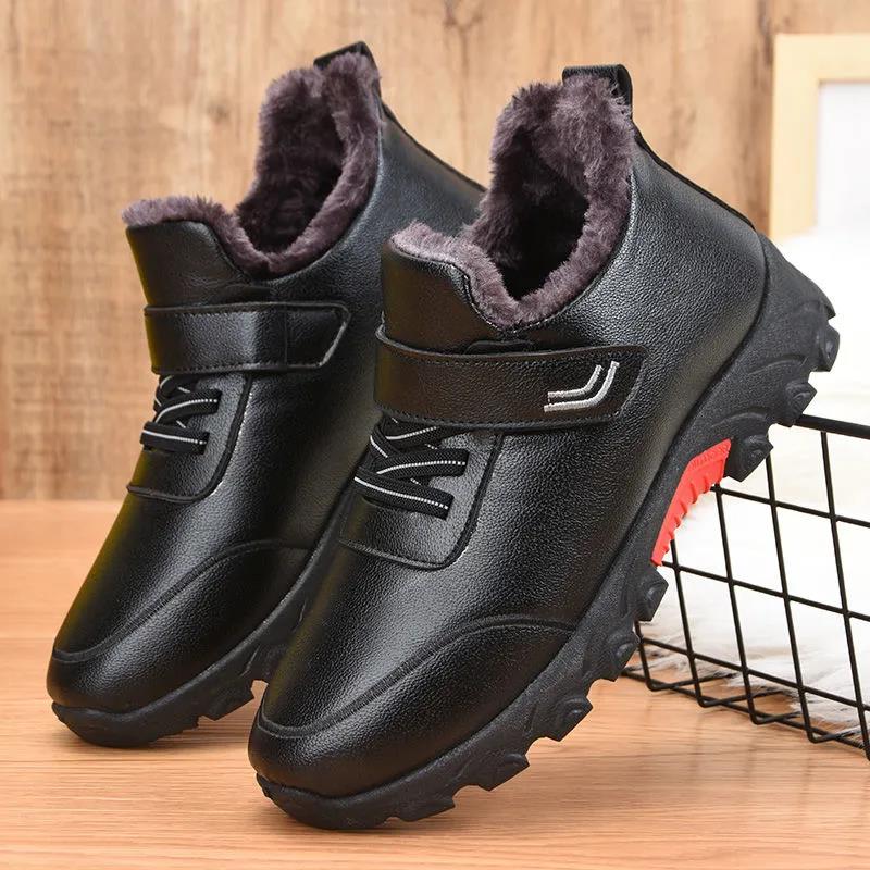 Winter Women's Cotton Shoes Plus Velvet Thick Women's Snow Boots Waterproof Non-slip Mother Shoes