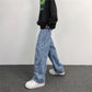 Men's and Women's New Jeans Women's Ins Trend Fashion All-match Casual Loose Straight Wide-leg Pants Men's and Women's Trousers