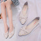 Bowknot Pointed Toe Flat Shoes Women's Soft-soled Shallow Slip-in Lightweight Flat-bottomed Shoes for Work Wear Women's Flat Shoes