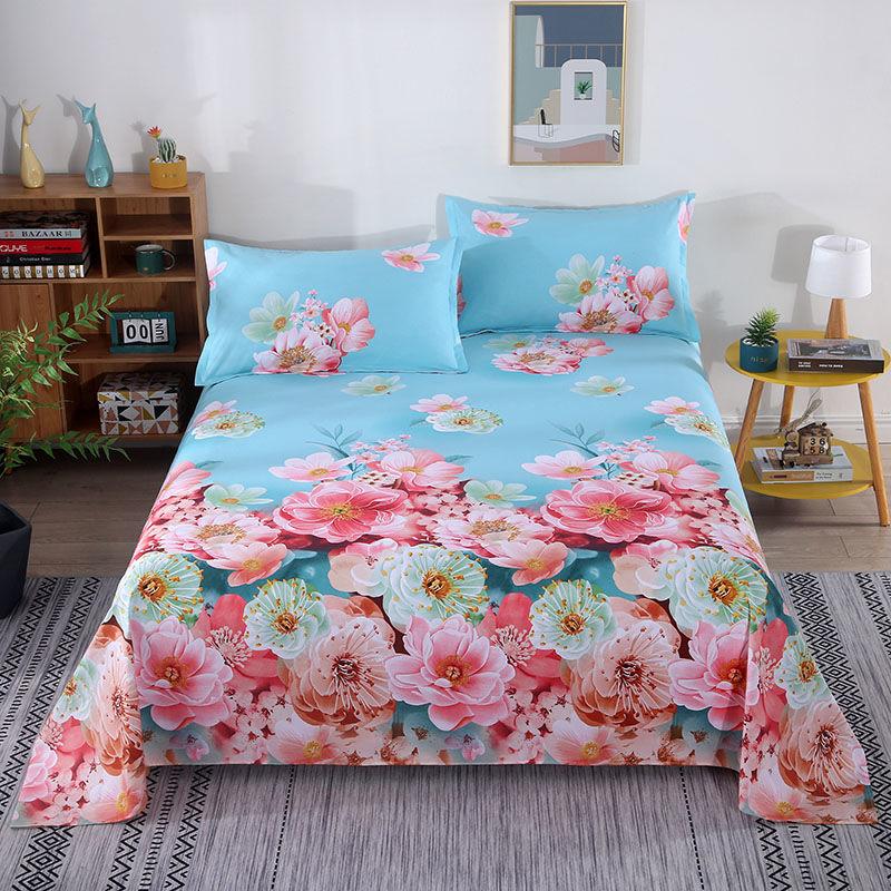 Cotton Bed Linen and Pillowcase Pastoral Style Double Bed Three-piece Bedding Student Dormitory Home Bed Set
