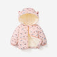 Girls' Windproof and Warm Down Jacket Lightweight Winter Plus Velvet Padded Jacket