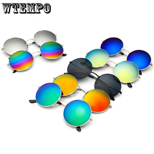 2019 New Vintage child UV400 lens Polycarbonate Sunglasses Boys/Girls Gafas Prince mirror Round Allo