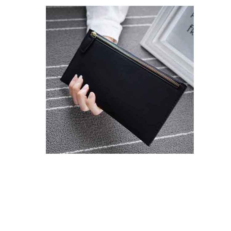 Ladies Wallet Zipper Multi-layer Simple Solid Color Large-capacity Coin Purse Card Holder