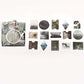 45PCS Stamping Sticker Pack Zhiyi Letter Salt Series Art Handbook Decoration Collage Material Stamp Sticker Small Fresh