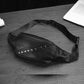 Waist Bag Men's Waterproof Black Multi-function Rivet Crossbody Outdoor Sports Travel Shoulder Bag