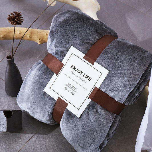 Four Seasons Blanket Warm Flannel Summer Quilt Blanket Thicken Warm Breathable Sheet Single Classic Napping Casual Blanket