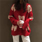 Warm Sweater Women's Wild Round Neck Long-sleeved Sweater Christmas Jacket Autumn and Winter