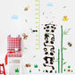Panda tall cartoon height wall stickers bedroom living room background decoration removable stickers