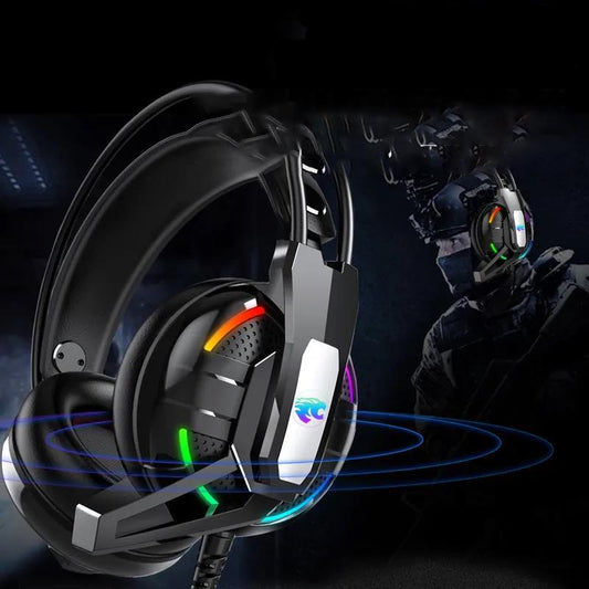 Headphones E-sports Gaming Headset 4D Stereo Desktop Computer with Wheat Subwoofer Microphone Headset
