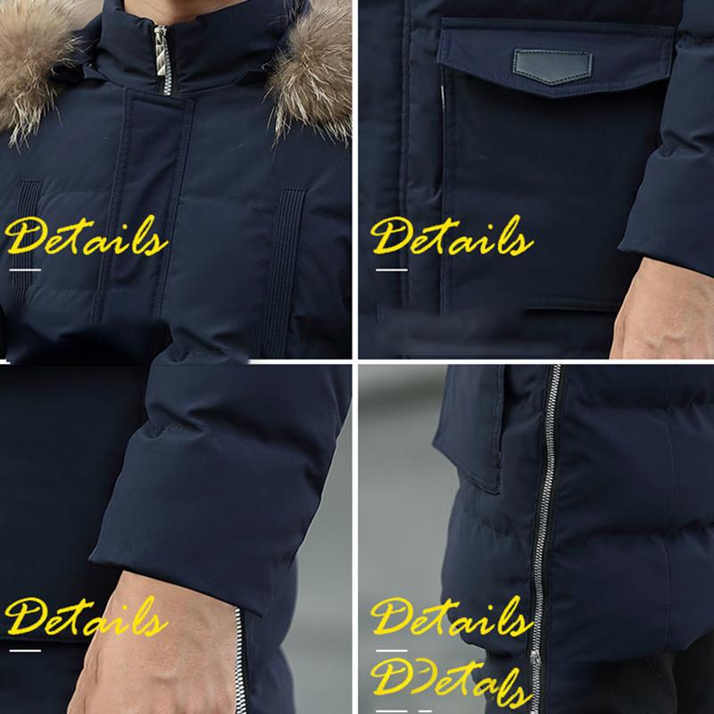 Winter Men's Medium and Long Cotton Padded Clothes Thickened Men's Hooded Cotton Clothes Large Cotton Padded Jacket Men's Long Coat