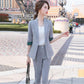 Spring Temperament Single-breasted Suit Two-piece Professional Wear Age-reducing Temperament Casual Solid Color Suit Women