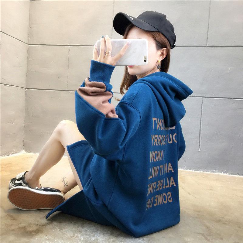 Mid-length Plus Size Maternity Sweater Thickened Long-sleeved Dress Women's Autumn and Winter Jacket
