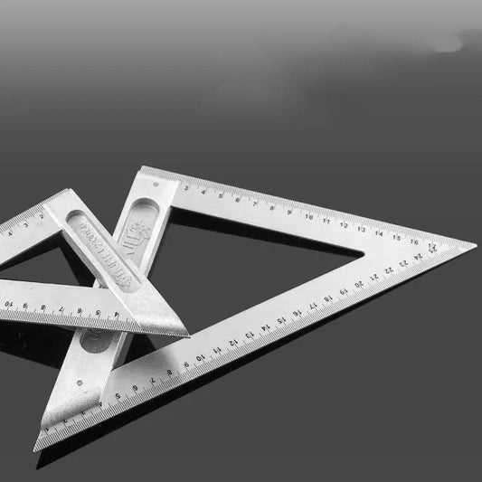 1/5 Pcs Stainless Steel Triangle L Ruler Woodworking Ruler 90 Degree Drawing Ruler