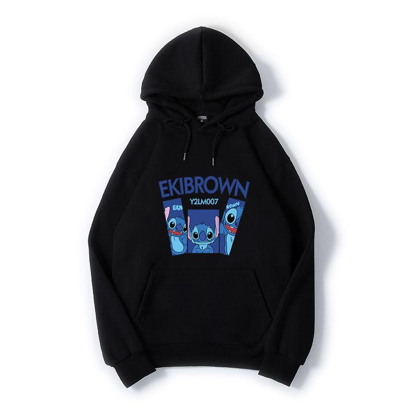 Winter Warm and Comfortable Printed Hooded Men's and Women's Jackets Men's Loose Couples Hedging and Fleece Tops