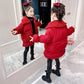 Girls Warm and Windproof Padded Jacket Winter Clothes Thickened Plus Velvet Coat Padded Jacket