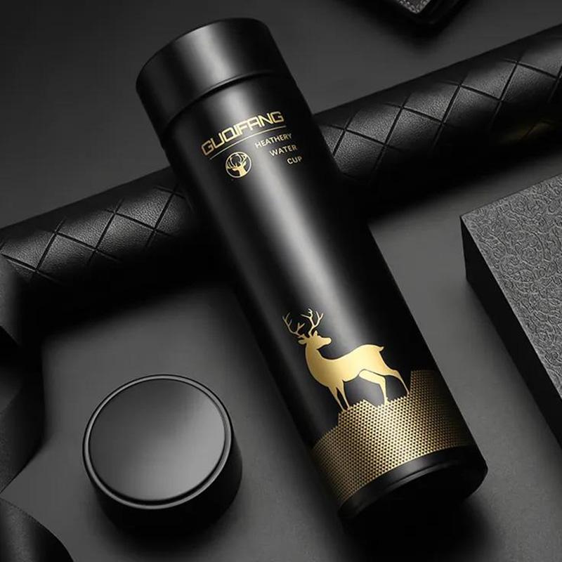 Lucky Deer Printing Vacuum Flask 304 Stainless Steel Coffee Tea Water Bottle 500ml Home Outdoor Sports Water  Cup