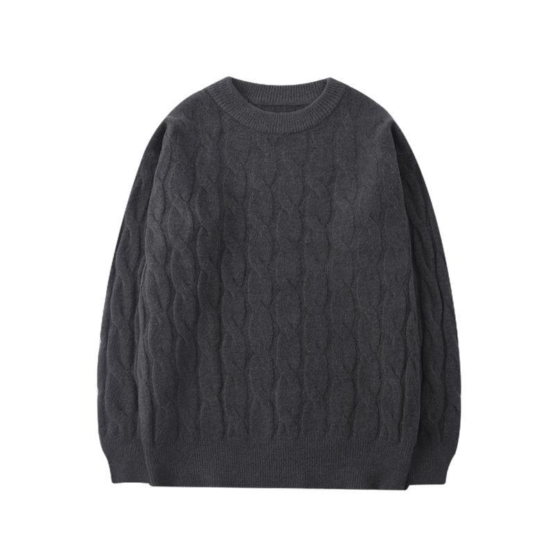 Sweater Men's Winter Warm and Comfortable Loose Couple Clothes Autumn and Winter Knit Sweater Handsome Long-sleeved Sweater