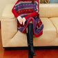 Autumn Winter Large Size Loose Pullover Sweater  Women Butterfly Print Sweater  Turtleneck  Pullover Long Sleeve Batwing Sweater Knitted Coat