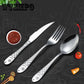 Knife 3pcs/set Stainless Steel Upscale Dinnerware Silver Cutlery Fork Spoon Teaspoon