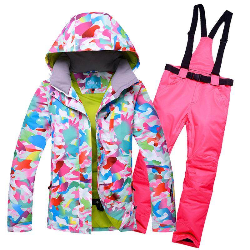Winter Ski Clothing Suit Women Veneer Waterproof Cotton Wear-resistant Couple Outdoor Windproof Warm Breathable Single and Double Board Ski Pants