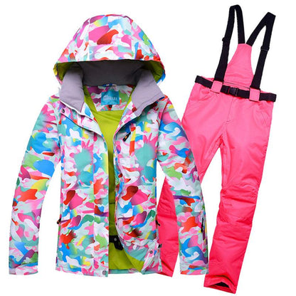 Winter Ski Clothing Suit Women Veneer Waterproof Cotton Wear-resistant Couple Outdoor Windproof Warm Breathable Single and Double Board Ski Pants