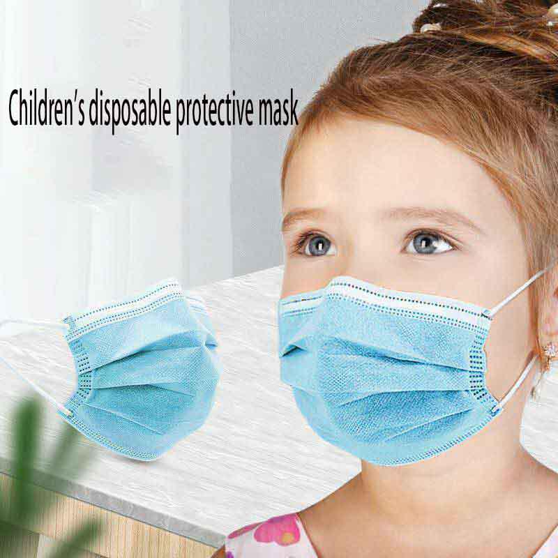Children's dust-proof disposable earmuffs 3-layer dust mask face Protective masks for children
