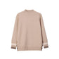 Pofulove Half-high-necked Bottoming Loose Sweater Women's Autumn Winter Long-sleeved Thick Sweaters