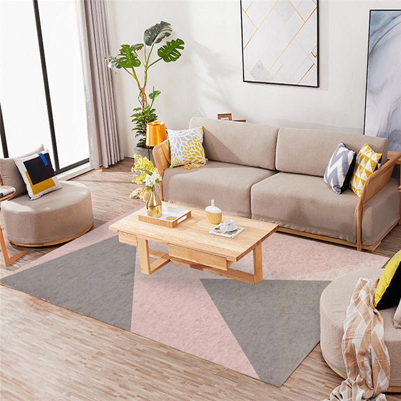 Modern Geometric Simplicity Art Carpet for Living Room Bedroom Anti-Slip Floor Mat Carpet Area Rugs