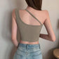 Half Turtleneck Sling Girl Sexy Vest Female with Chest Pad Outside Wear Inside Wear-proof Slim Top Wrap Chest Lingerie Yoga Fitness Sport Bar