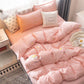 Net Celebrity Four-piece Bedding Cartoon Bed Linen Quilt Sanding Three-piece Student Bedding