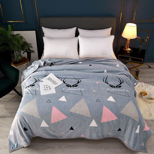 Winter Raschel Blanket Double-layer Thick Coral Fleece Blanket To Keep Warm Winter Blanket Super Soft and Breathable Warm Bed Sheet Siesta Blanket