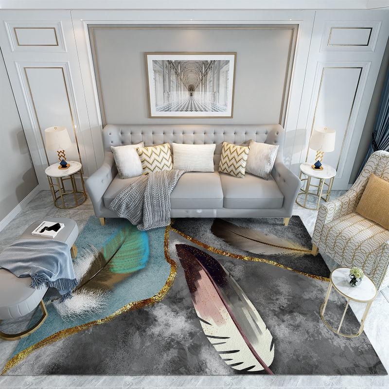 Simple and Modern Central European Living Room Carpet Coffee Table Blanket Rectangular Floor Mat Bedroom Bedside Blanket