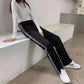 High Street Wide Leg Pants Women Summer Thin Sports Pants Women Loose and Thin High Waist Straight Trousers Women