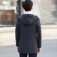 Winter Men's Jacket Men's Fashion Wool Woolen Coat Hooded Coat Men Winter Coat Warm Trench Coat