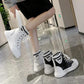 Autumn and Winter All-match Women's High-top Shoes Thick-soled Heightened Casual Shoes Student Martin Boots
