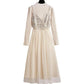 Two-piece Sling Dress Early Autumn Lady Light Mature Wind Waist Waist Small Lady Long Dress Suit