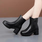 Fur Boots Women Winter Shoes High Heels Black Ankle Booties Platform Chunky Boots Fashion Luxury boots Female