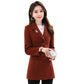 Autumn Winter Elegant Brooch Women Coats Warm Woolen Long Sleeve Slim Outwear Lapel Cardigan Jacket