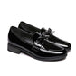 Flat Single Shoes Women Patent Leather Thick Heel Small Leather Shoes British Style Social Work Shoes Women Shiny Small Leather Shoes