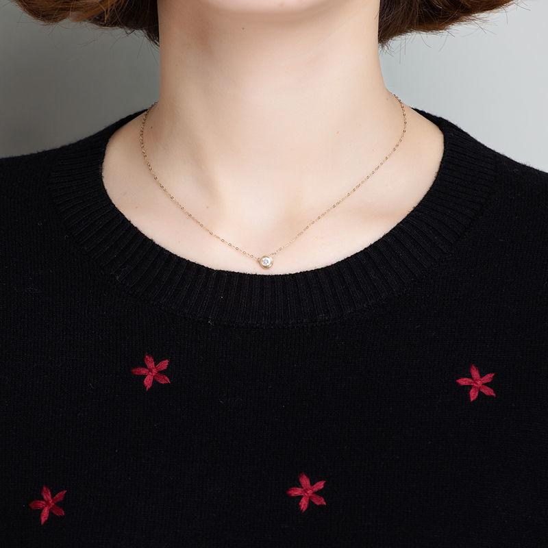 Ethnic Style Women's Short Woolen Sweater Autumn and Winter Printed Sweater Loose Large Size Knitted Jumper