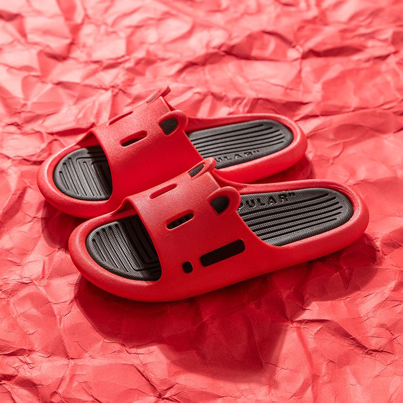Summer Slides Women House Slippers Cute Cartoon Thick Bottom Floor Flat Home Shoes Bathroom Non-slip Home Slippers