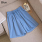 Summer Thin Section Breathable Cotton and Linen Shorts Women's Large Size Home Linen Five Points Loose Wide-leg Pants