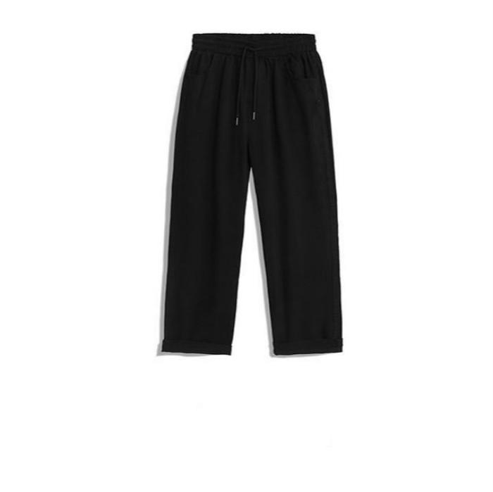 Street Workwear Pants Men's Spring and Summer Trends Straight Sports All-match Loose Nine-point Casual Pants