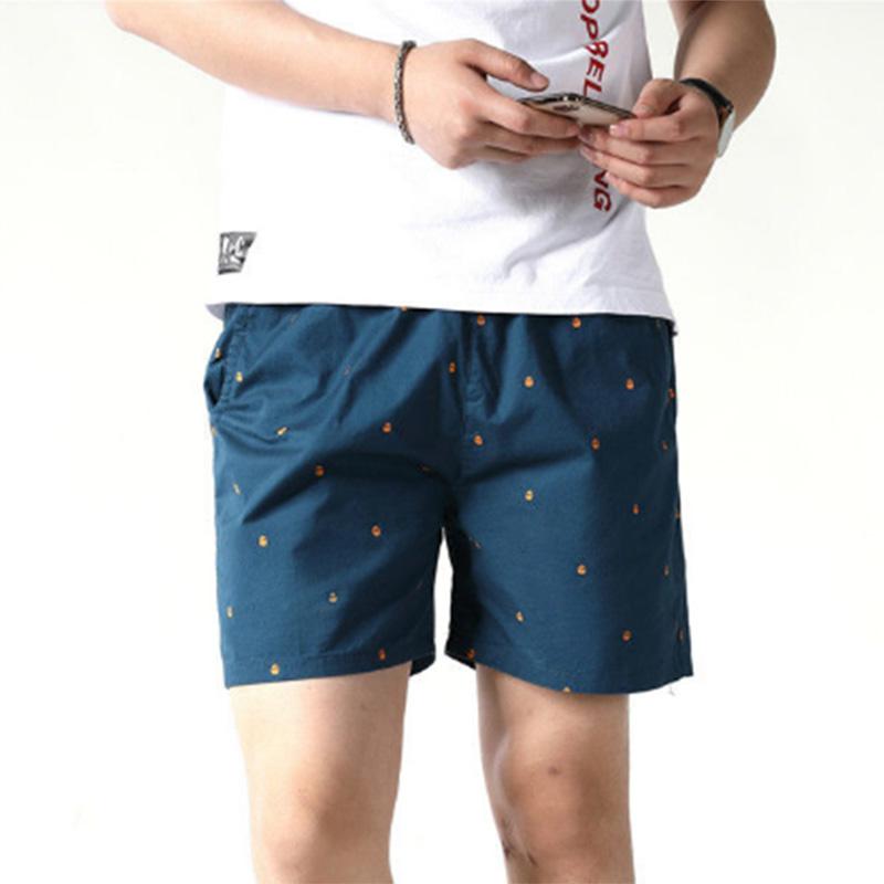 Trendy Summer Men's Shorts Cotton Three-point Beach Pants Loose Shorts Home Casual Pants Quick-drying Sports Shorts