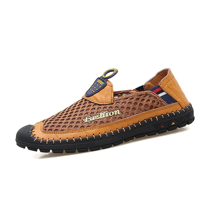 Summer New Men Shoes Plus Size 38 -46 Air Mesh Man Loafer Fashion Casual Shoes Men Driving Shoes Sli