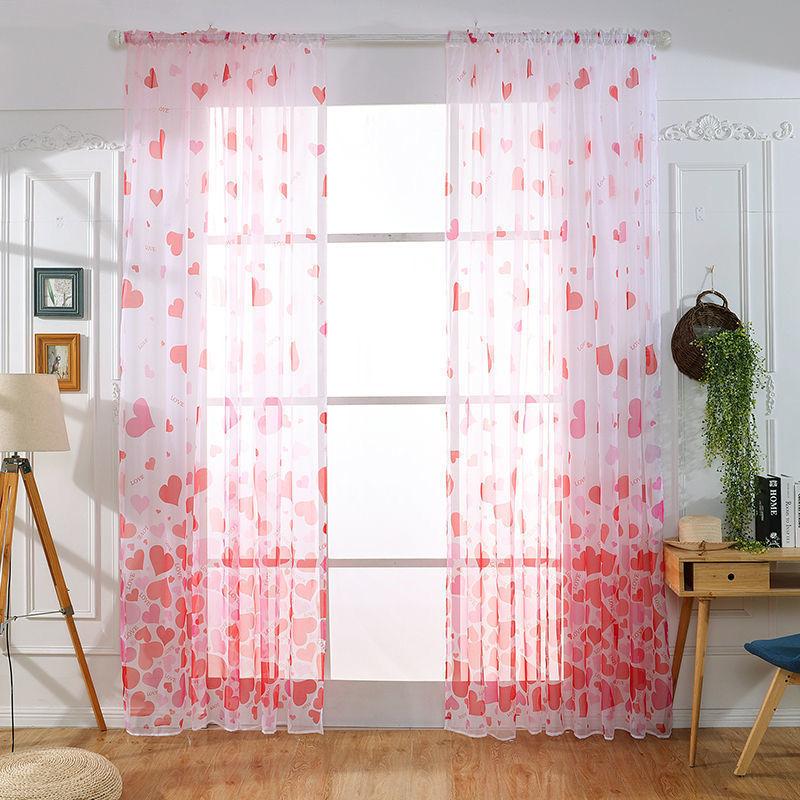 Nordic Style Semi-blackout Curtains Small Fresh Living Room Bedroom Balcony Finished Window Screens Bay Window Translucent Screens