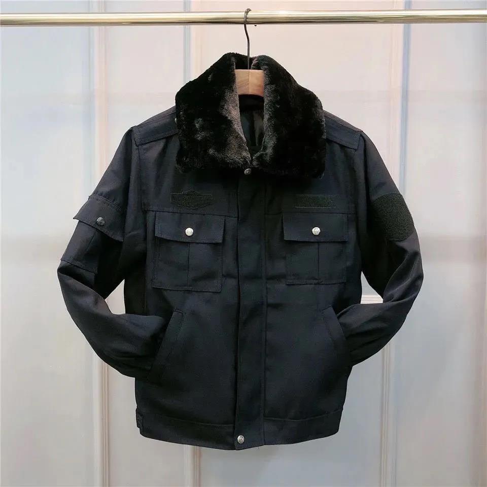 Winter Men's Jackets Plus Cotton Padded Jackets Senior Uniforms, Slim Men's and Women's Tops