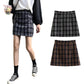 Sweet Girls  Pleated Skirt  High Waist Plaid A-Line Flare Skater Short Skirt Uniforms Cosplay School