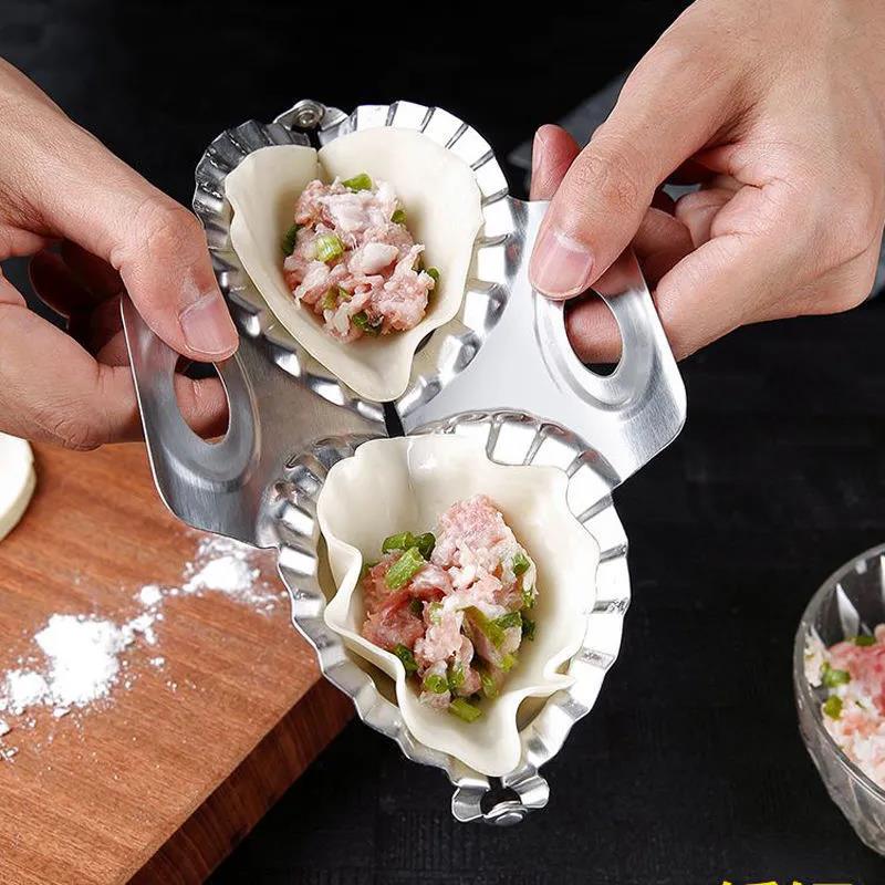 Stainless Steel Dumpling Artifact Tool Pressing Dumpling Mold Household Set Package Double-headed Dumpling Artifact